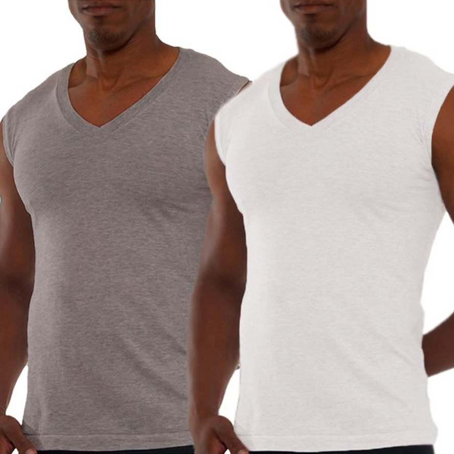 Baronil Camiseta sin mangas para Hombre Cuello V Colores (Paquete de 2) -  ShopMundo