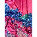 Saffar Pañoleta Rosa con Diseño Abstracto