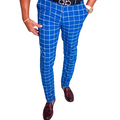 Patocchi Pantalón de Cuadro Italiano de Moda Masculina