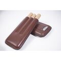 Purera 3 Cigarros en Piel con Cortador
