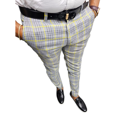 Patocchi Pantalón de Cuadro Italiano de Formalidad