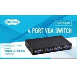 Mikuso SWH-010 Interruptor VGA de 4 Puertos