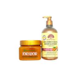 Kit Fruit Of The Wokali Honey Almond Scrub + Shea Body Lotion