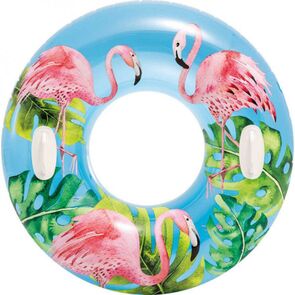 Intex Flotador Rueda con Asas Diseño de Flamingo