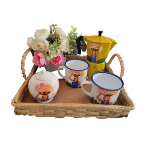 TGS Set de Greca Floral Amarillo