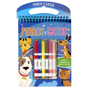 Perros y Gatos, ¡Vamos A Colorear!