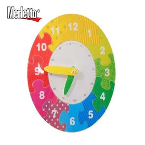 Merletto Reloj Rompecabezas Educativos de Madera