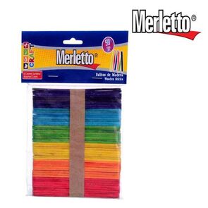 Merletto Palitos de Madera Multicolor