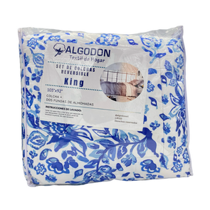 Set de Colcha Reversible Floral