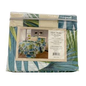 Glory Home Set de Sábanas Hojas Frescas