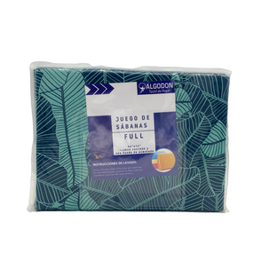 Juego de Sábanas con Estampado de Hojas