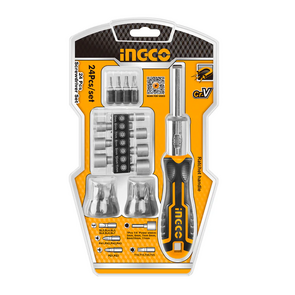 Ingco HKSDB0248 Destornillador de Trinquete y Accesorios