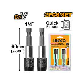 Ingco ABH20601 Set Adaptador para Punta de Destornillador
