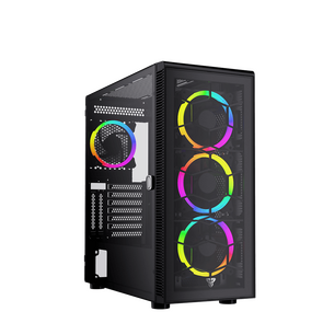 Fantech CG82 Negro Case Gaming 4 abanicos RGB Panel de Vidrio