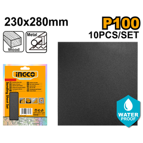 Ingco AKHS11280 Set de Lija al Agua P280