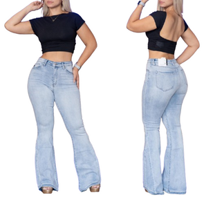 Kancan Premium Jeans Altos Estilo Campana