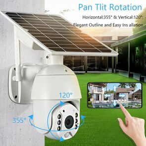 Cámara Solar 4G de Seguridad HD 1080P Visión Nocturna