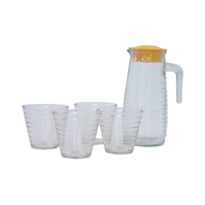 Juego de Jarra de Cristal con Vasos