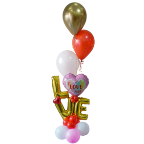Base de Globos Love & Globos en Helio