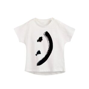 T-Shirt Blanco con Cara Feliz para niño
