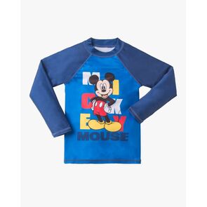 Disney Camiseta Manga Larga de Micky Mouse para Playa de Niños