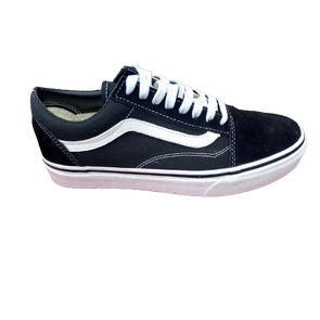 Vans Tenis Casuales con Rayas y Suela Blancas