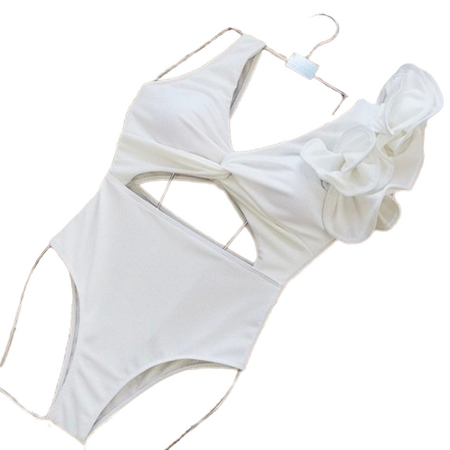 Traje de Baño con Arandelas Mujer