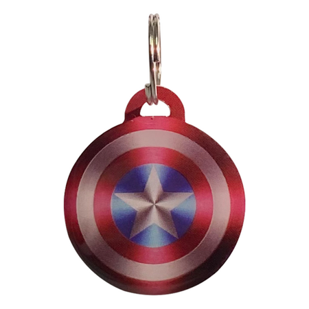 Peluditos Placa con Logo de Cap America