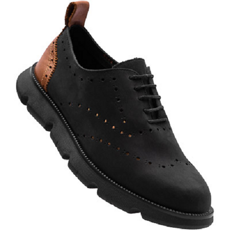 Valetz Breezy Oxford Deportivo Brogue Negro Nubuck