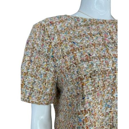 Blusa Tweed Mangas Cortas