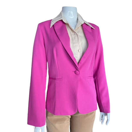 Blazer de Vestir con Botones y Bolsillos