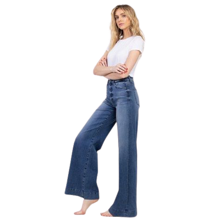 Jeans Alto Estilo Straight Fit