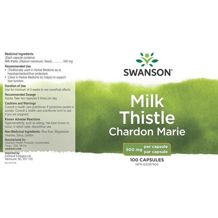 Swanson Milk Thisle Desintoxicación Hepática