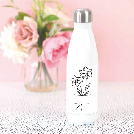 Botella Personalizable con Orquídea