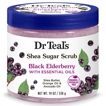 Dr Teals Shea Sugar Scrub Black Elderberry