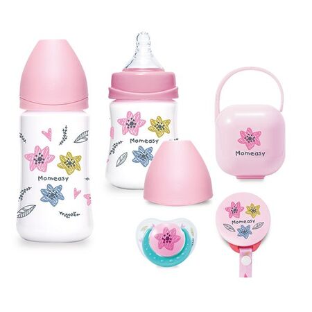 Momeasy Set de Biberones y Chupete