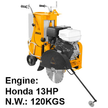 Ingco GSF16-1 Cortadora de Pavimento 13Hp 9.6Kw 120Kg