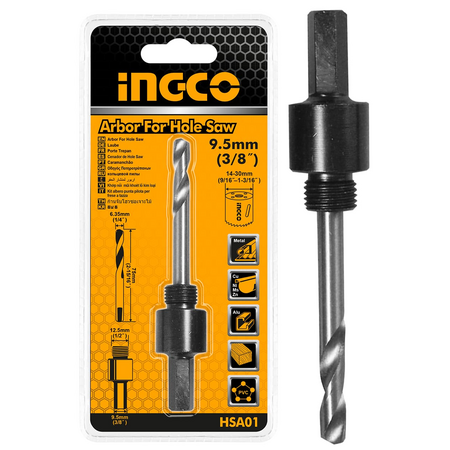 Ingco HSA01 Tornillo Adaptador para Sierra Tipo Copa 3/8"