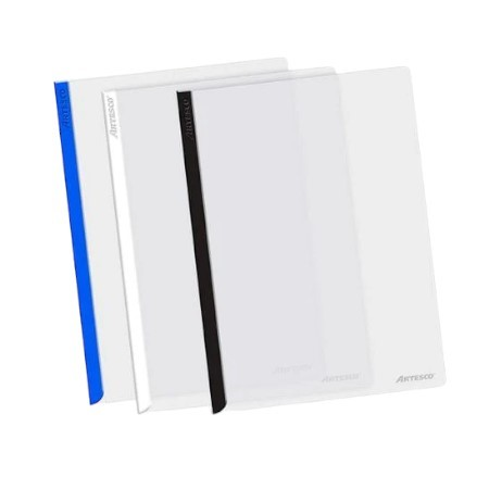 Artesco Paquete 3 Folders Plástico con Varilla A4