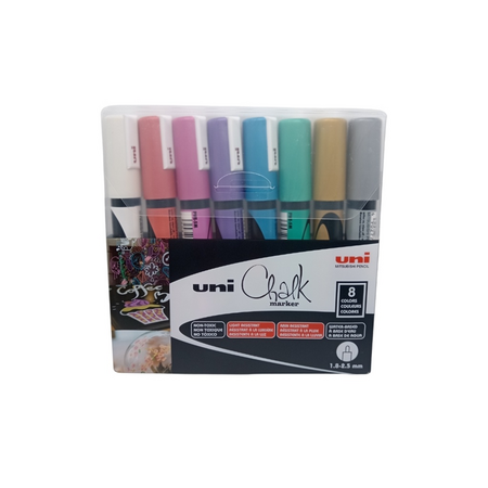 Uni Chalk Marker Marcadores para Pizarra Metálicos