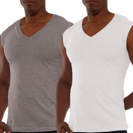 Baronil Camiseta sin mangas para Hombre Cuello V (Paquete de 2)