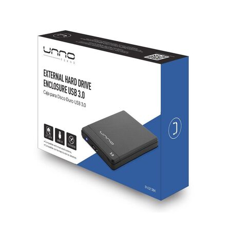 Unno Caja USB 3.0 para Disco Duro Externo